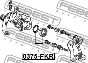 Febest 0375-FKR - Reparatursatz, Bremssattel www.parts5.com