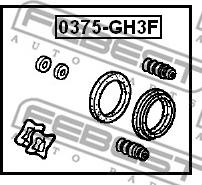 Febest 0375-GH3F - Repair Kit, brake caliper www.parts5.com