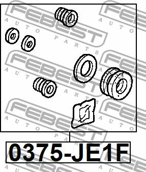 Febest 0375-JE1F - Set za popravku, kočione čeljusti www.parts5.com