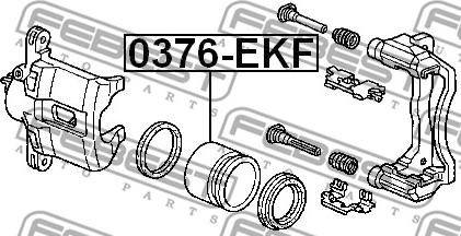 Febest 0376-EKF - Бутало, спирачен апарат www.parts5.com