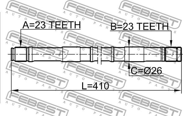 Febest 0212-B14LH - Drive Shaft www.parts5.com