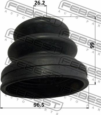 Febest 0217-S50R - Joint-soufflet, arbre de commande www.parts5.com