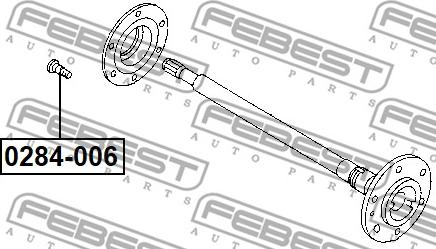 Febest 0284-006 - Bolt roata www.parts5.com