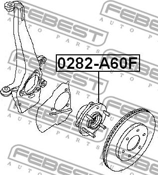 Febest 0282-A60F - Главина на колелото www.parts5.com