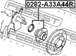 Febest 0282-A33A44R - Buje de rueda www.parts5.com