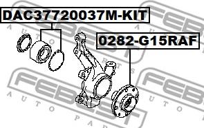 Febest 0282-G15RAF - Ступица колеса, поворотный кулак www.parts5.com