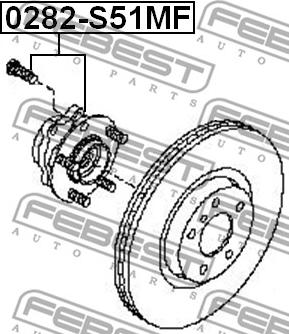 Febest 0282-S51MF - Wheel Hub parts5.com