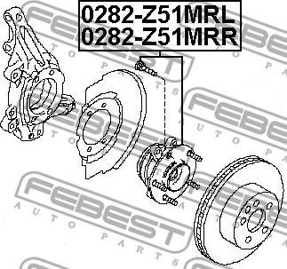 Febest 0282-Z51MRL - Wheel Hub www.parts5.com