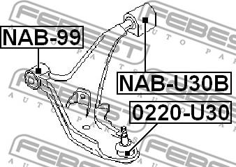 Febest NAB-U30B - Bush of Control / Trailing Arm www.parts5.com