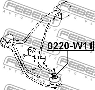 Febest 0220-W11 - Ball Joint parts5.com