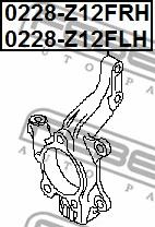 Febest 0228-Z12FRH - Steering Knuckle, wheel suspension www.parts5.com