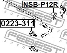 Febest 0223-311 - Rod / Strut, stabiliser www.parts5.com