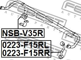 Febest 0223-F15RR - Brat / bieleta suspensie, stabilizator www.parts5.com