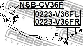 Febest 0223-V36FL - Rod / Strut, stabiliser www.parts5.com