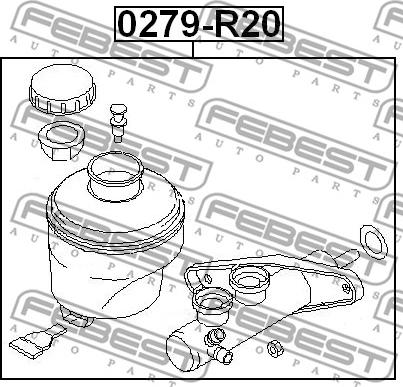 Febest 0279-R20 - Brake Master Cylinder parts5.com