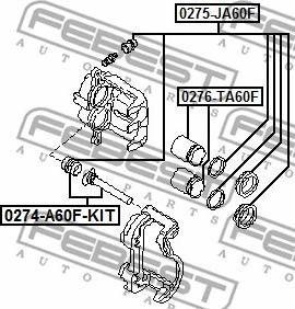 Febest 0275-JA60F - Repair Kit, brake caliper www.parts5.com