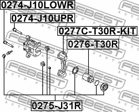 Febest 0274-J10LOWR - Guide Bolt, brake caliper www.parts5.com