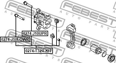 Febest 0274-T32R-KIT - Guide Bolt, brake caliper www.parts5.com