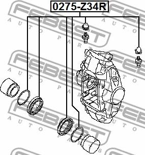 Febest 0275-Z34R - Repair Kit, brake caliper www.parts5.com