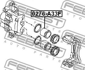 Febest 0276-A33F - Dugattyú, féknyereg www.parts5.com