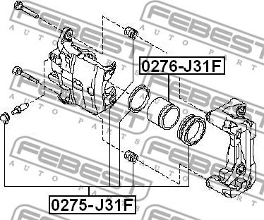 Febest 0276-J31F - Piston, brake caliper parts5.com