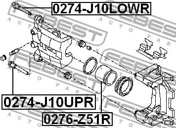 Febest 0276-Z51R - Piston, brake caliper www.parts5.com