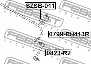 Febest 0799-RH413R - STABILIZER REAR parts5.com