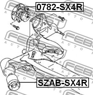 Febest SZAB-SX4R - Mounting, axle beam www.parts5.com