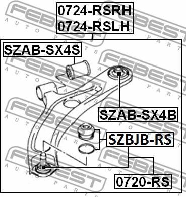 Febest SZAB-SX4S - Tukivarren hela www.parts5.com