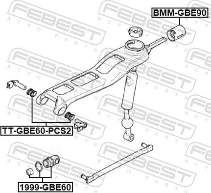 Febest 1999-GBE60 - Komplet za popravilo,prestavna rocica www.parts5.com