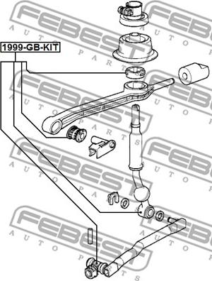 Febest 1999-GB-KIT - Ložisko, řadicí tyč www.parts5.com