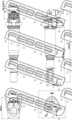 Febest 19640-001 - Ignition Coil www.parts5.com