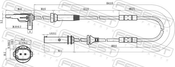 Febest 19606-002 - Sensor, wheel speed www.parts5.com