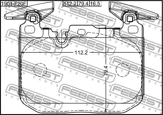 Febest 1901-F20F - Set placute frana,frana disc www.parts5.com