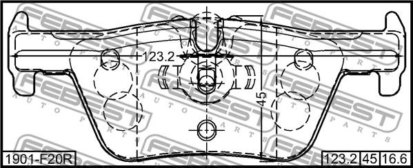 Febest 1901-F20R - Set placute frana,frana disc www.parts5.com