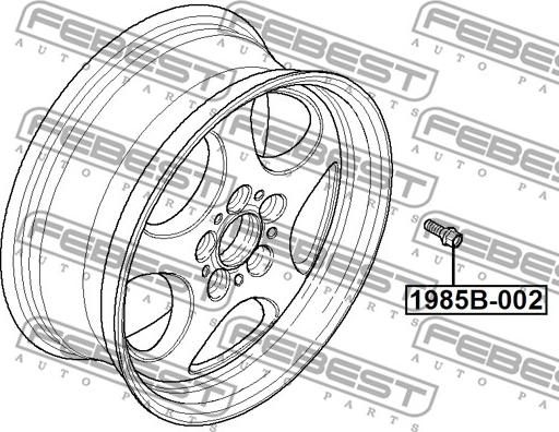 Febest 1985B-002 - Wheel Stud parts5.com