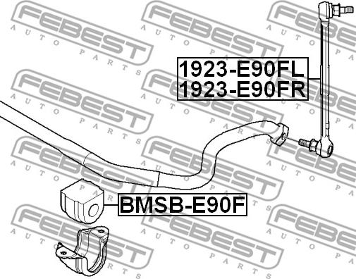 Febest 1923-E90FR - Brat / bieleta suspensie, stabilizator www.parts5.com