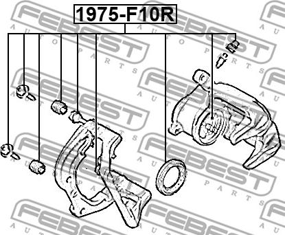 Febest 1975-F10R - Juego de reparación, pinza de freno www.parts5.com