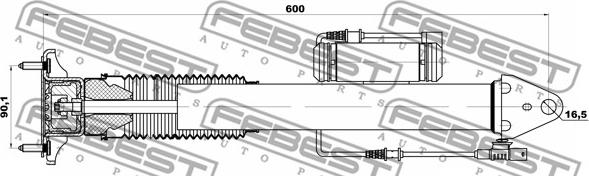 Febest 16110-001R - Амортизатор www.parts5.com