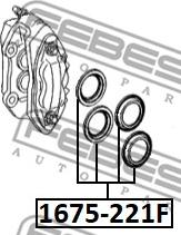 Febest 1675-221F - Sada na opravy, brzdový třmen www.parts5.com