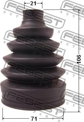 Febest 1017P-AV - Paljekumi, vetoakseli www.parts5.com