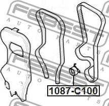 Febest 1087-C100 - Poulie-tendeur, courroie de distribution www.parts5.com