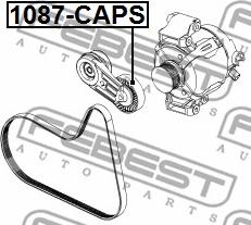 Febest 1087-CAPS - Deflection / Guide Pulley, v-ribbed belt parts5.com