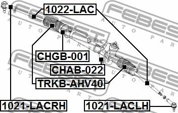 Febest CHAB-022 - Mounting, steering gear www.parts5.com