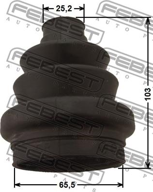 Febest 1815-ASH - Bellow, drive shaft www.parts5.com