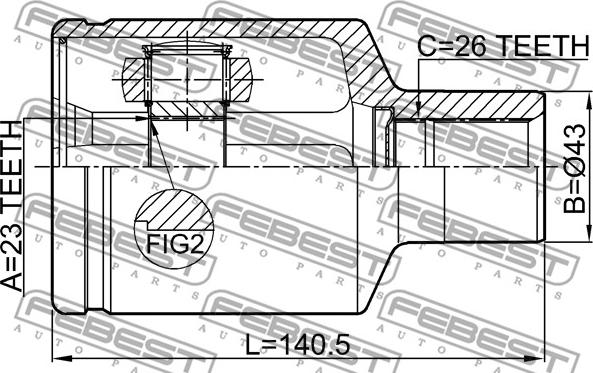 Febest 1811-EPICRH - Joint Kit, drive shaft www.parts5.com