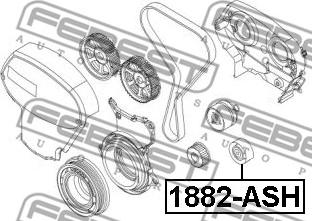 Febest 1887-ASH - Obehová / vodiaca kladka ozubeného remeňa www.parts5.com