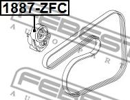 Febest 1887-ZFC - Направляющий ролик, поликлиновый ремень www.parts5.com