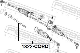 Febest 1822-CORD - Inner Tie Rod, Axle Joint www.parts5.com