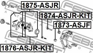 Febest 1875-ASJR - Juego de reparación, pinza de freno www.parts5.com